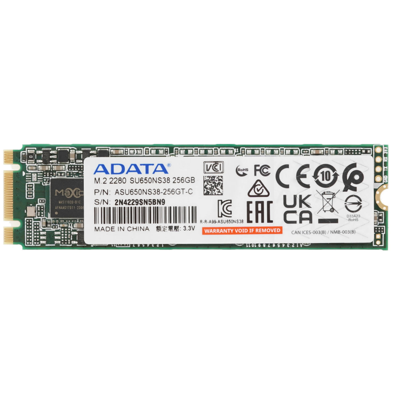 Adata SU650 256GB M.2 2280 SATA 6Gb/s Internal SSD