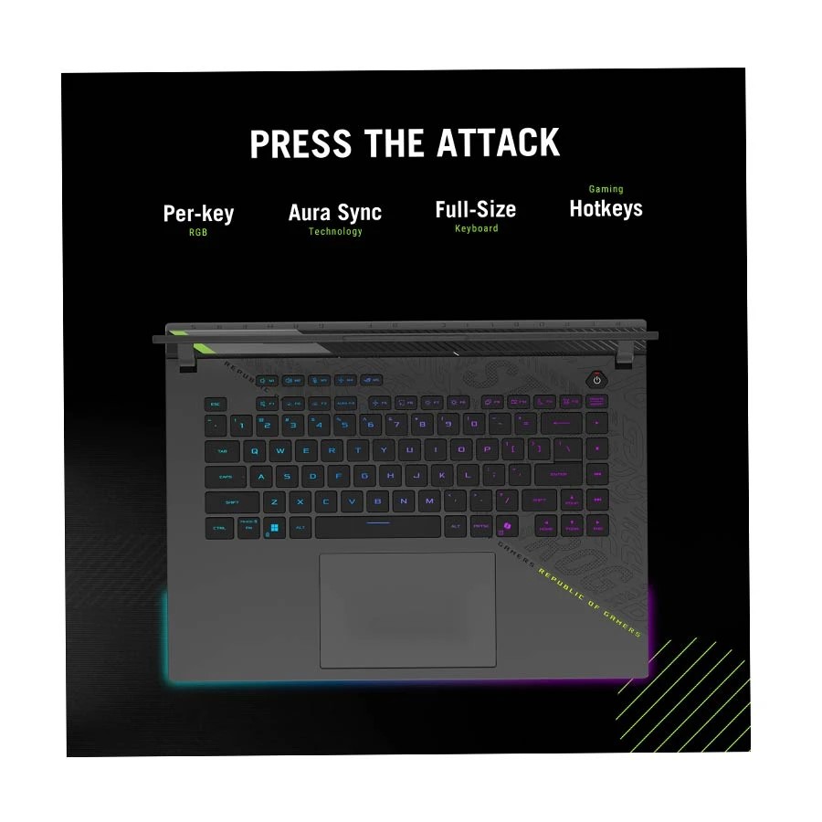 ASUS ROG Strix G16 G615LP Intel Core Ultra 9 275HX 32GB RAM 1TB SSD 16 Inch 2.5K QHD+ WQXGA Display Copilot & AI Optimized Volt Green Gaming Laptop