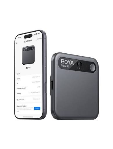 Boya Notra (Black) AI Voice Recorder