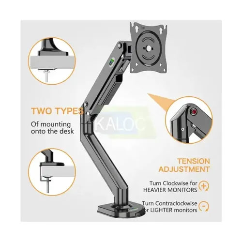 Kaloc KLC-DS200 PRO 17-32 Inch Adjustable Single Monitor Arm