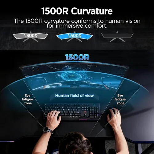 KOORUI G3221SC 31.5-inch 170Hz 2K QHD VA Curved Gaming Monitor