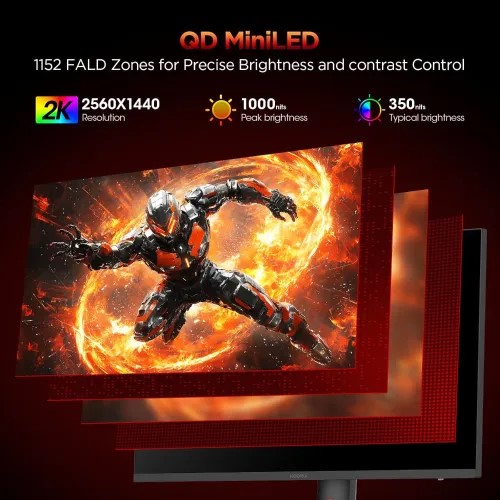 KOORUI S2721PM 27-inch 2K QHD 200Hz 1ms QD Mini-LED Gaming Monitor