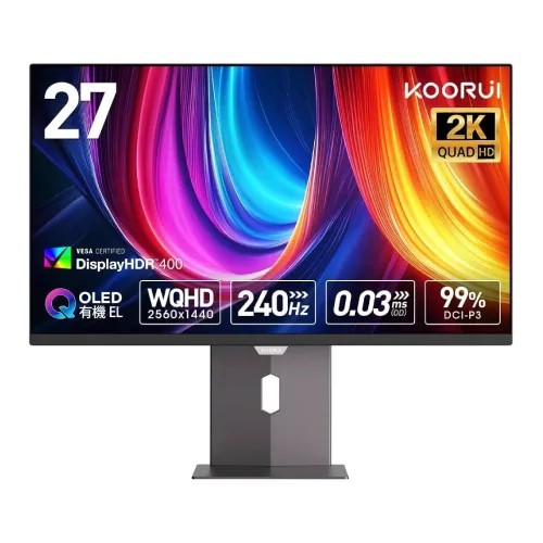KOORUI S2721XO 27-inch 2K QHD 240Hz QD-OLED Gaming Monitor