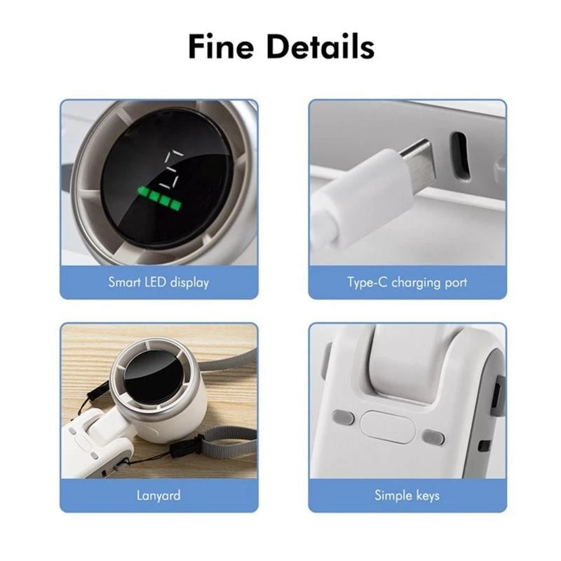 N607 Handheld Portable 5 Gear Turbo Fan