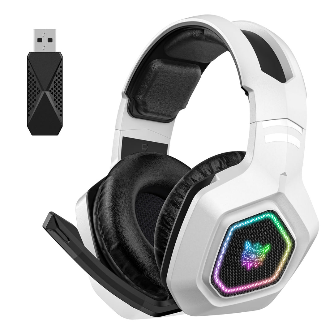 Onikuma B100 RGB Wireless White Gaming Headset