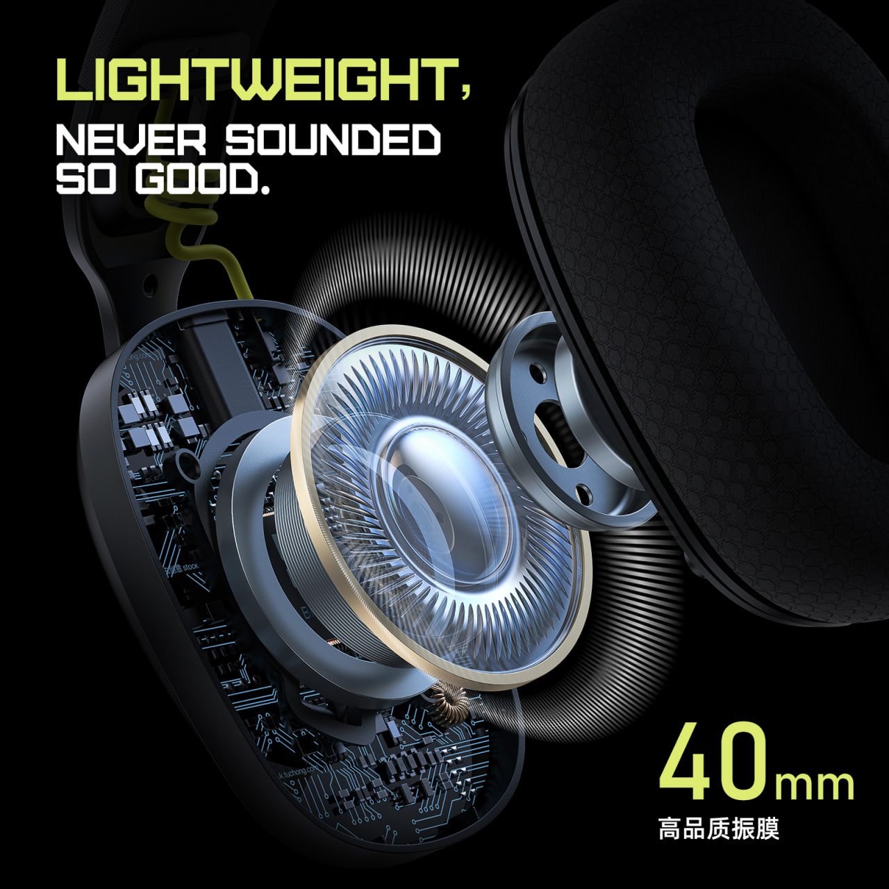 ONIKUMA B2 2.4GHz Tri-mode 7.1 Surround Sound Lightweight Black Gaming Headset