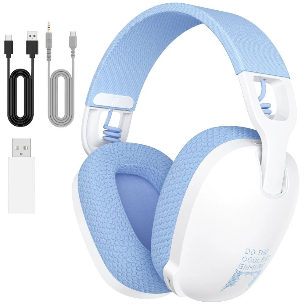 ONIKUMA B2 2.4GHz Tri-mode 7.1 Surround Sound Lightweight White Gaming Headset
