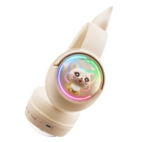 Onikuma B5 Tri-Mode RGB Wireless Bluetooth Off-White Gaming Headphone