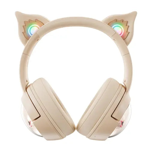 Onikuma B5 Tri-Mode RGB Wireless Bluetooth Off-White Gaming Headphone