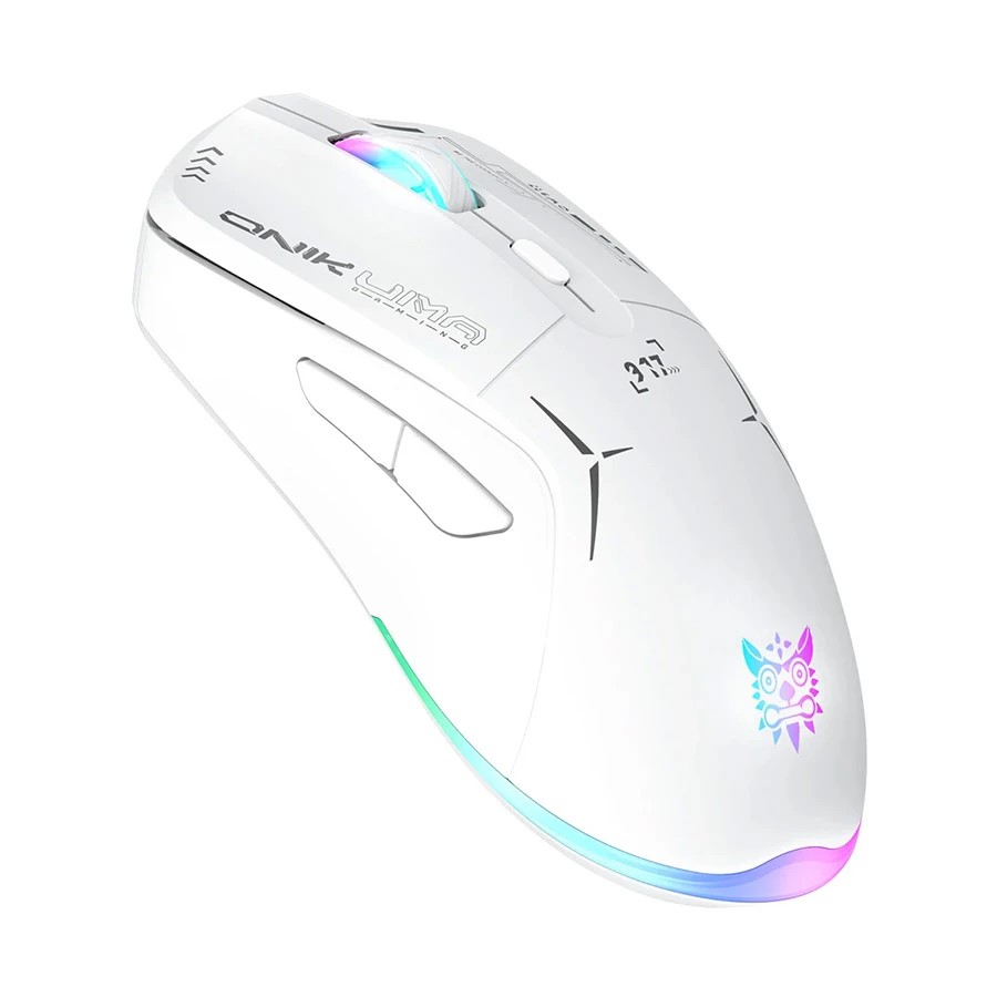 ONIKUMA CW917 RGB Dual Mode wired + 2.4GHz Wireless White Gaming Mouse