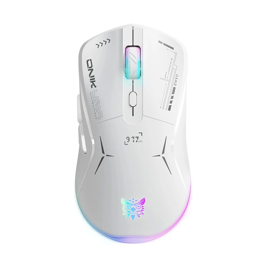 ONIKUMA CW917 RGB Dual Mode wired + 2.4GHz Wireless White Gaming Mouse