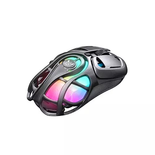 Onikuma DM02 Tri-Mode Honeycomb Shell RGB Gaming Mouse-Grey