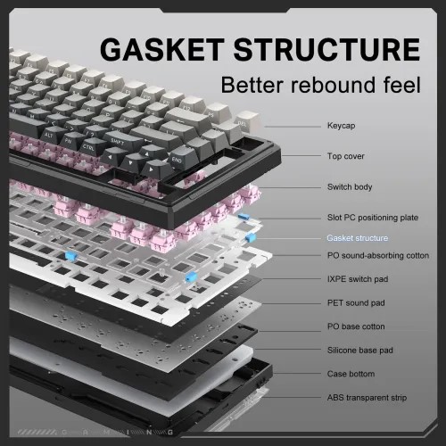 Onikuma G83 RGB Tri-Mode Wireless Mechanical Keyboard