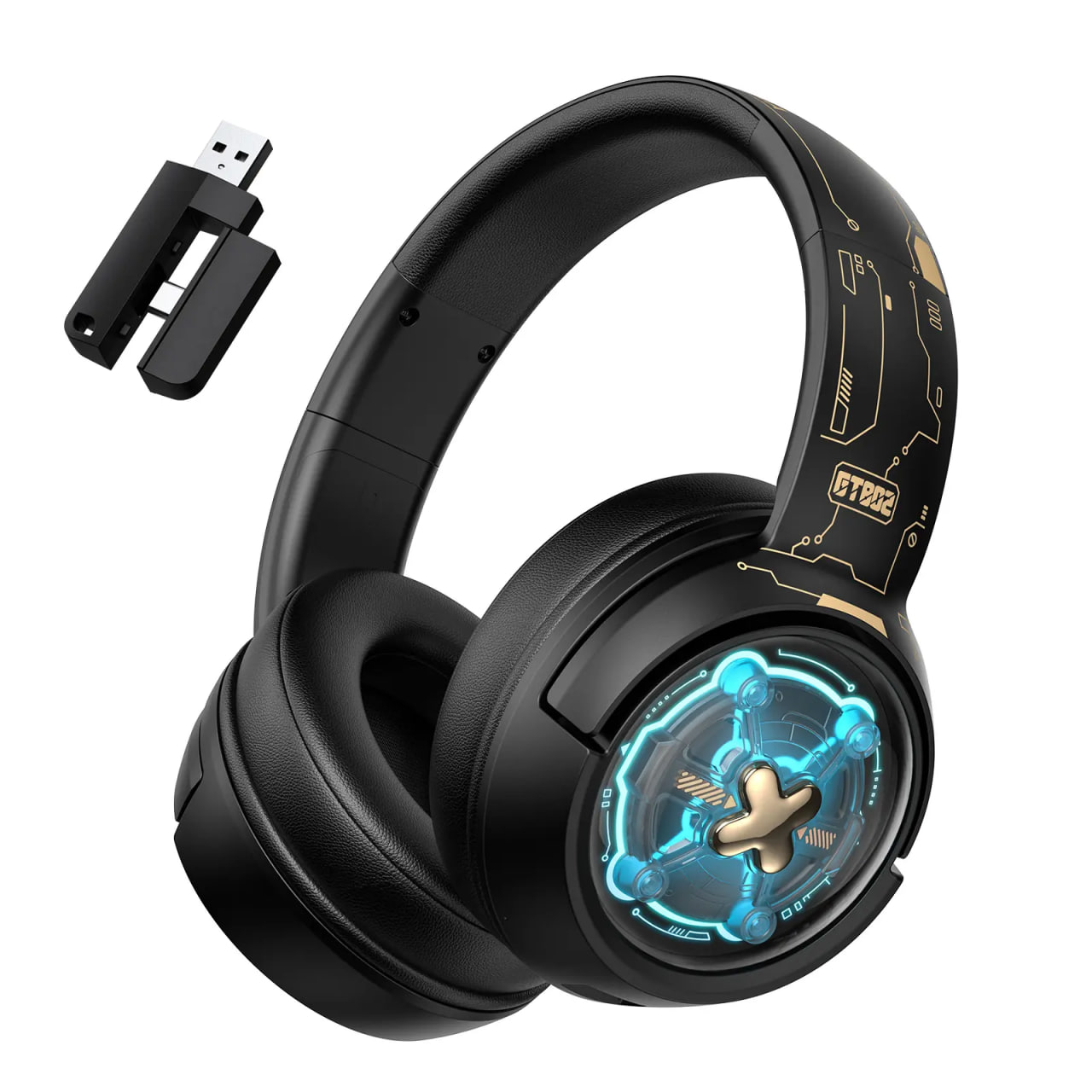 Onikuma GT802 Tri-mode Wireless Stereo RGB Black Gaming Headphone