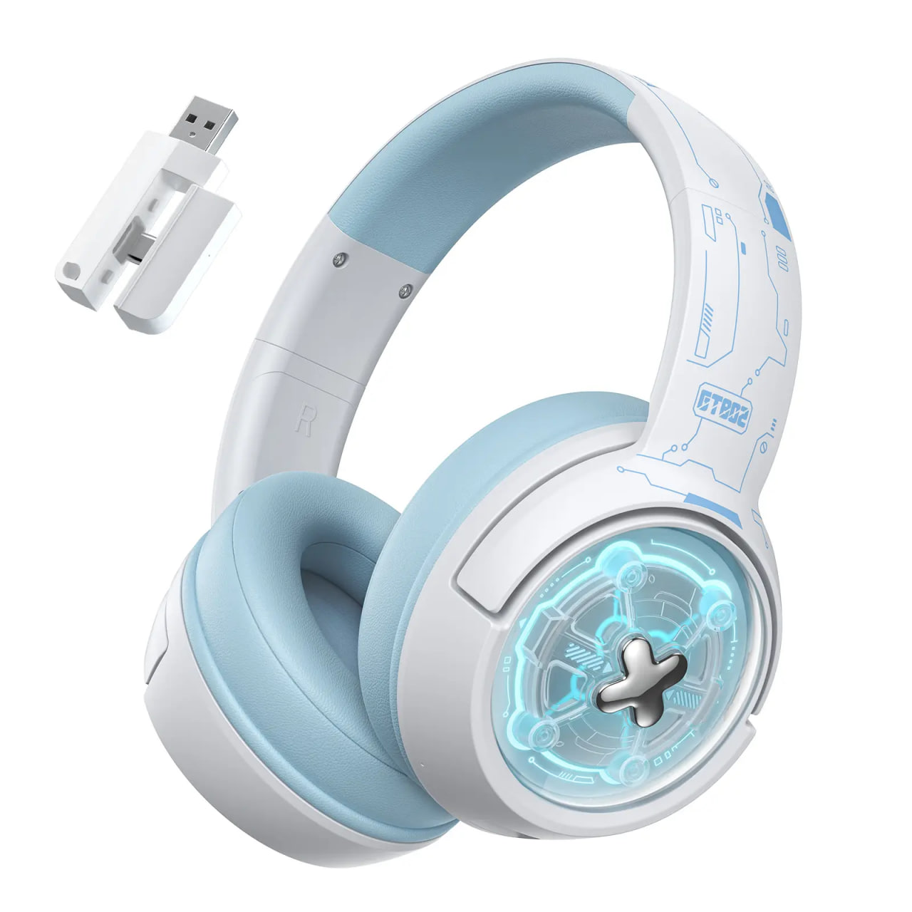 Onikuma GT802 Tri-mode Wireless Stereo RGB White Gaming Headphone