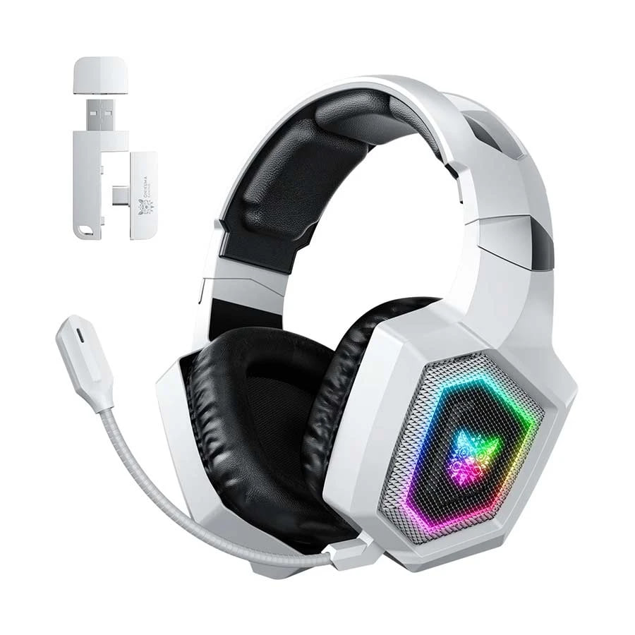 Onikuma GT806 Tri-mode Wireless White Gaming Headphone
