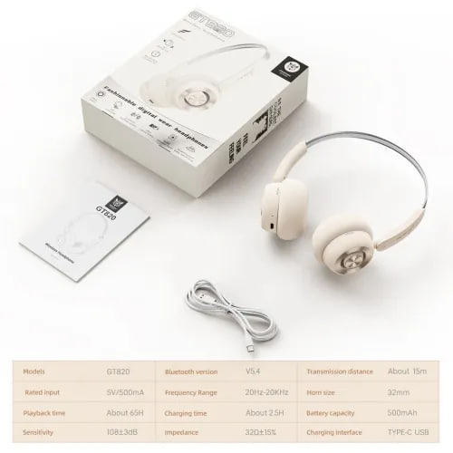 Onikuma GT820 Wireless White Gaming Headphone