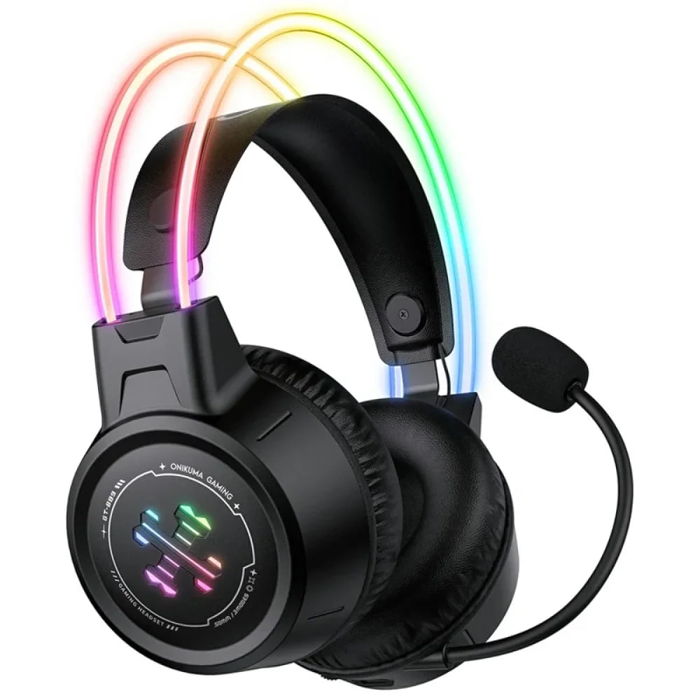 Onikuma GT889 Tri-Mode RGB Wireless Black Gaming Headphone