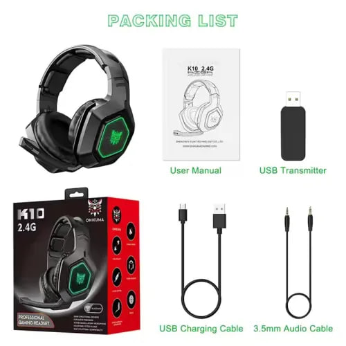Onikuma K10 Wired RGB Black Gaming Headphone