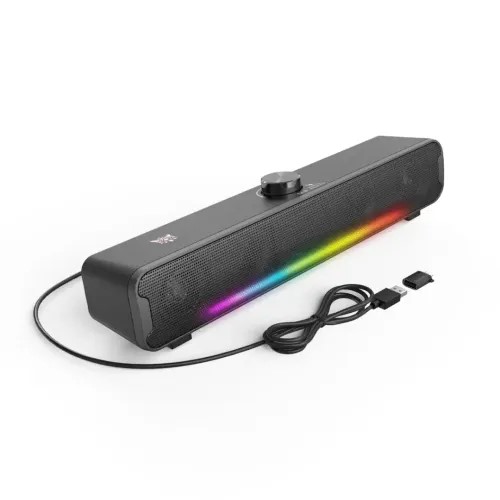 ONIKUMA L16 Bluetooth-compatible Speaker with RGB Light, Powerful Computer Speaker Portable Soundbar