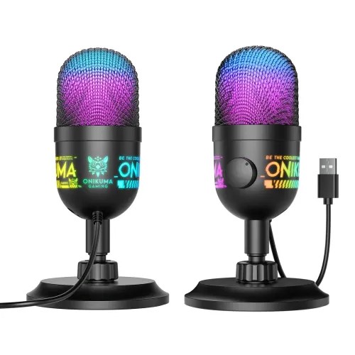 ONIKUMA M930 Studio RGB Microphone with smart monitoring system