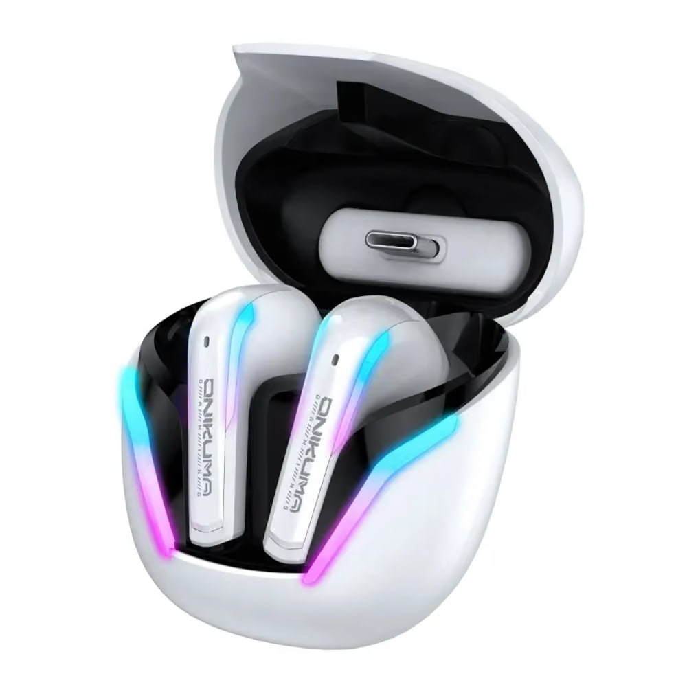 ONIKUMA T27 2.4G Wireless Gaming Earbuds with ENC Mic White