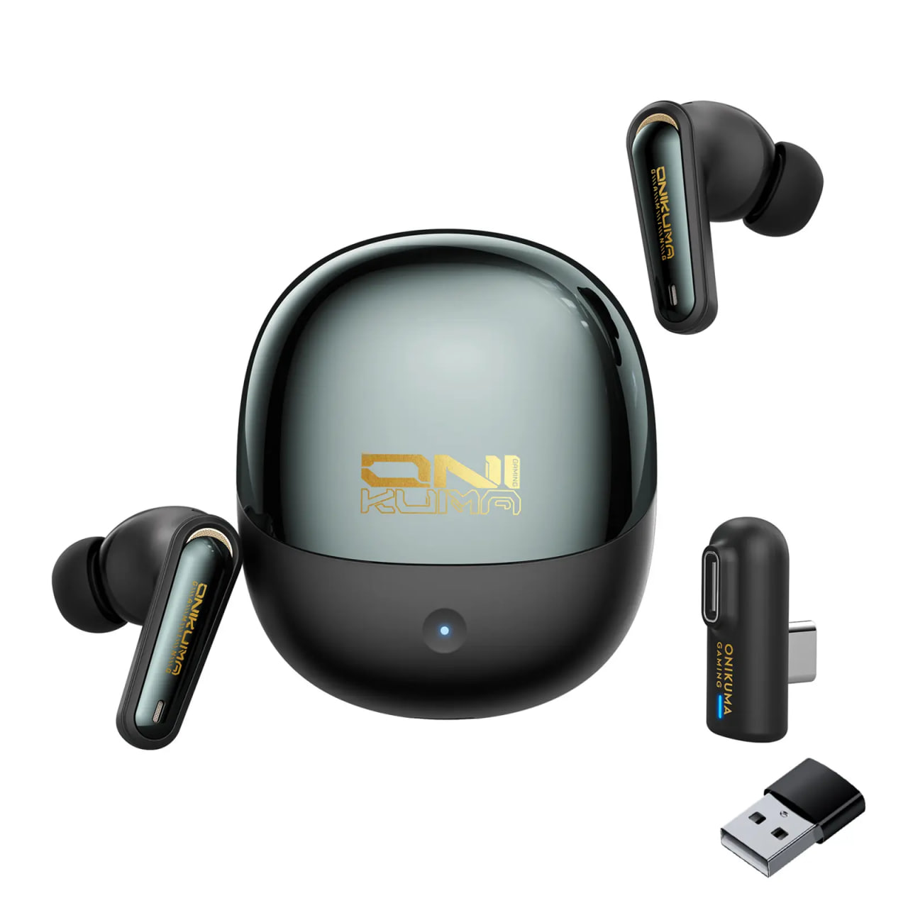 ONIKUMA TX610 Dual-Mode ANC With 30ms Wireless Ultra-Low Latency Gaming Earbuds(Black)