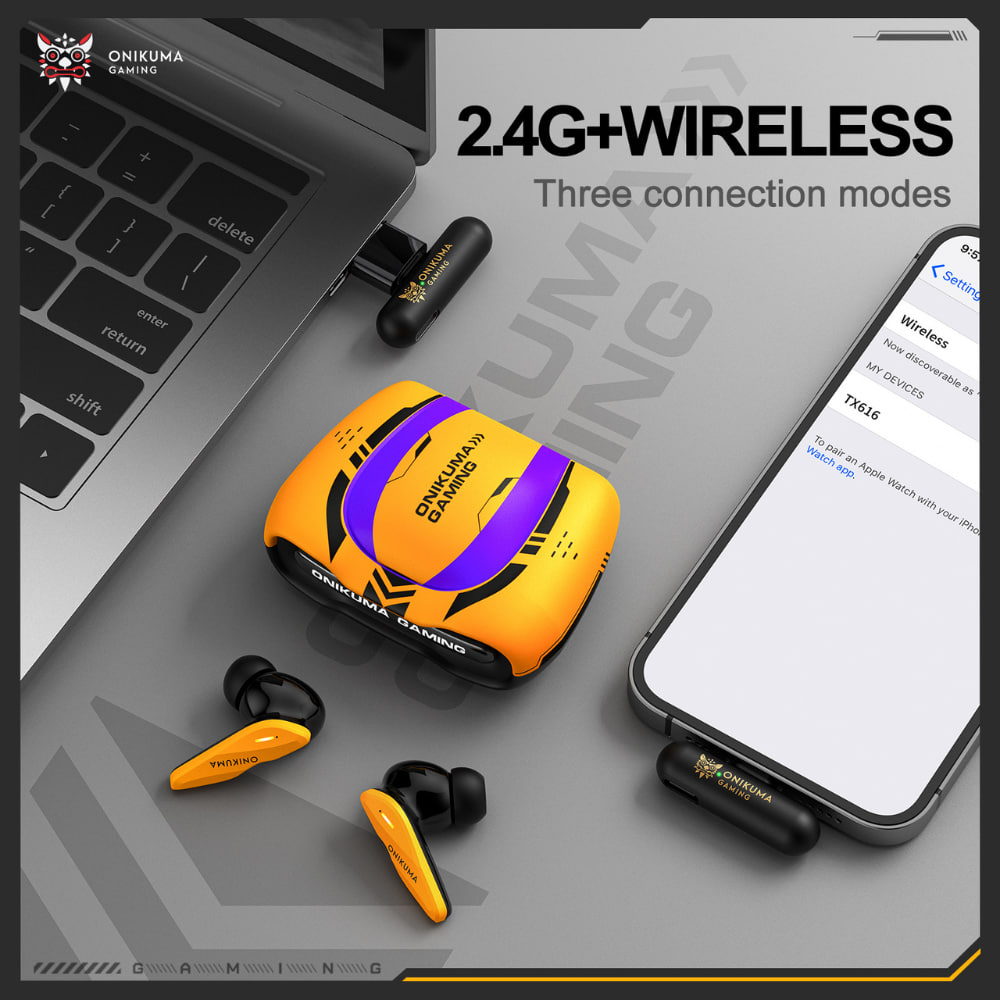 ONIKUMA TX616 Tri-Mode Dual-Mic Noise Reduction Earbuds