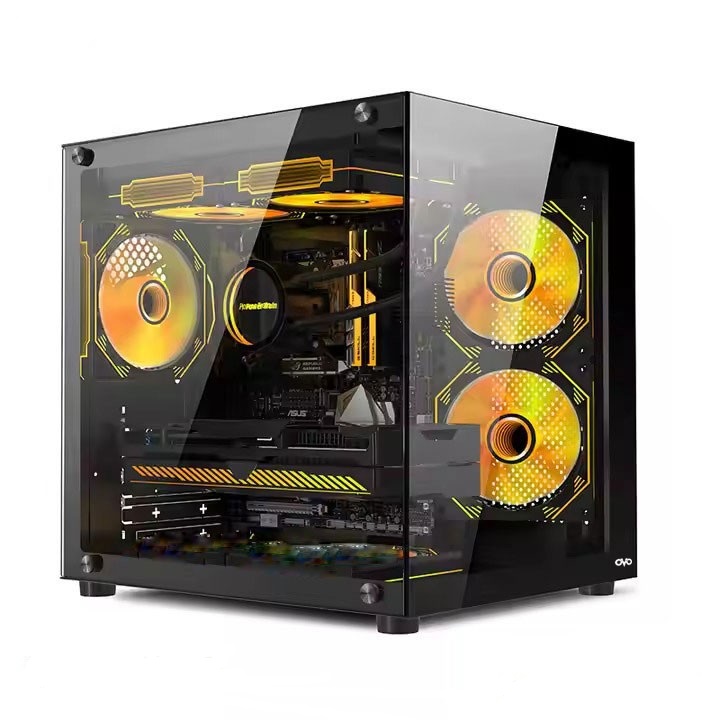 OVO 280B (Black) 5X-ARGB Infinity M-ATX Gaming Casing