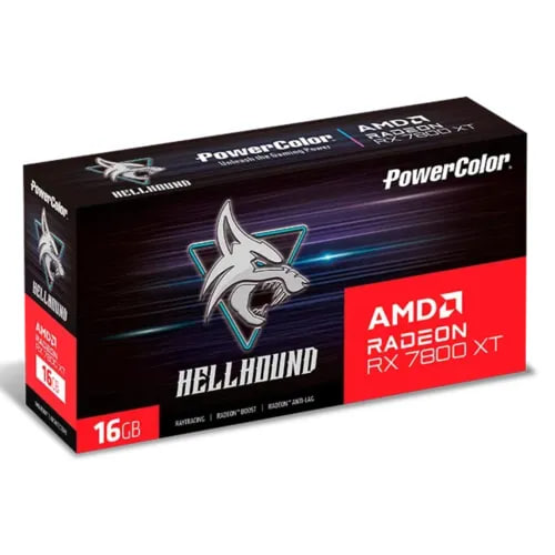 PowerColor Hellhound AMD Radeon RX 7800 XT 16GB GDDR6 Black Graphics Card