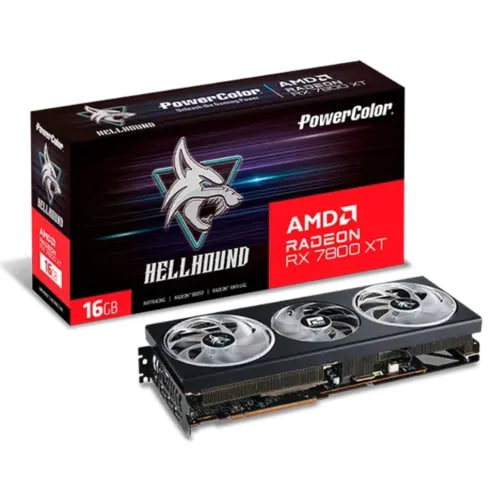 PowerColor Hellhound AMD Radeon RX 7800 XT 16GB GDDR6 Black Graphics Card