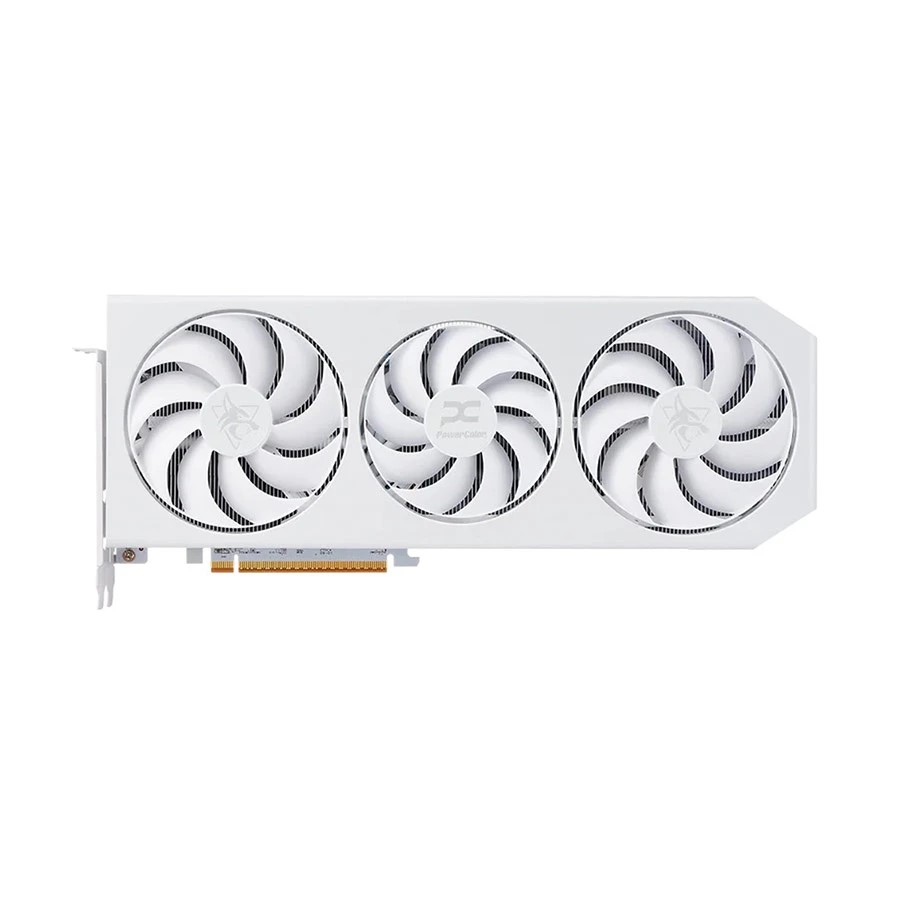 PowerColor Hellhound Spectral White AMD Radeon RX 9070 XT 16GB GDDR6 Graphics Card