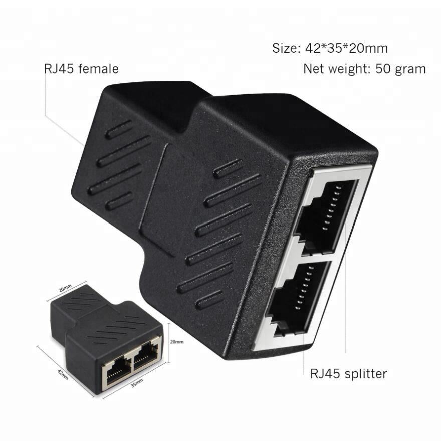 RJ45 Coupler LAN Jointer Double Port Heavy Duty Splitter Adapter