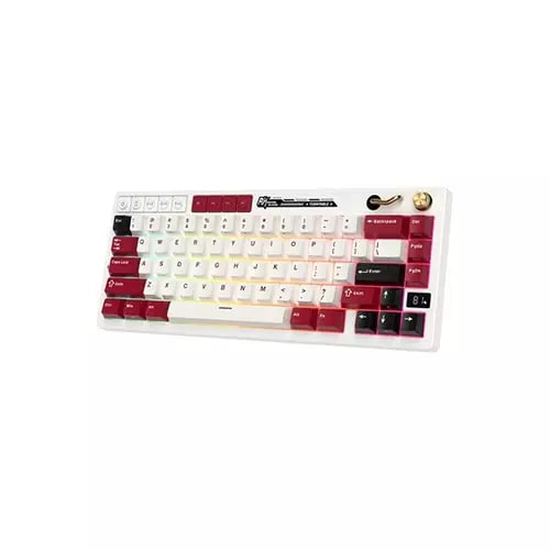 Royal Kludge M65 RGB Tri Mode Hot Swap (Beige Switch) Famicom Mechanical Gaming Keyboard