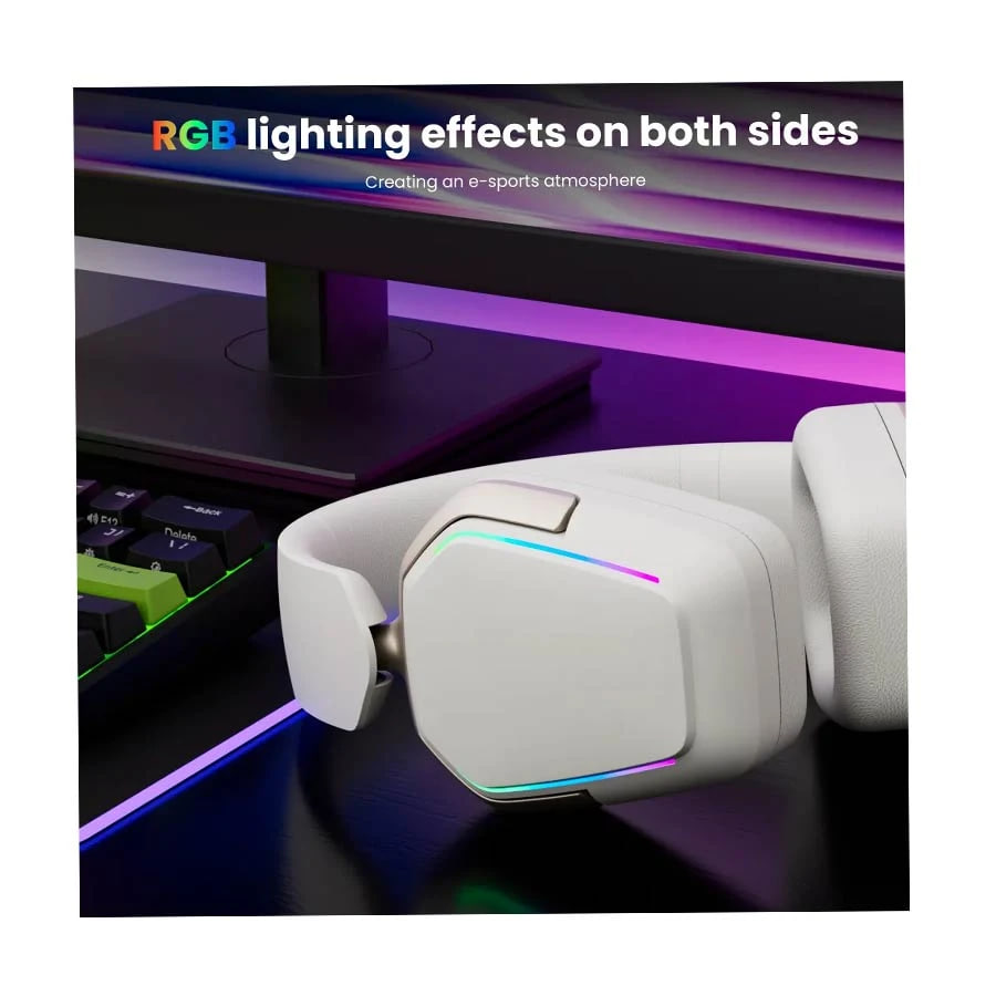 Royal Kludge RK HG101 RGB (Tri-Mode) Hot Swap Platinum Gray Gaming Headphone