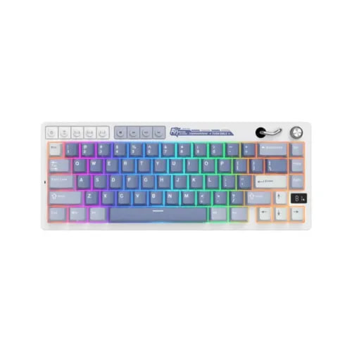 Royal Kludge RK M65 Tri-Mode Wireless RGB Hot-Swappable (Cream Switch / Beige Switch) Ocean Blue Mechanical Keyboard