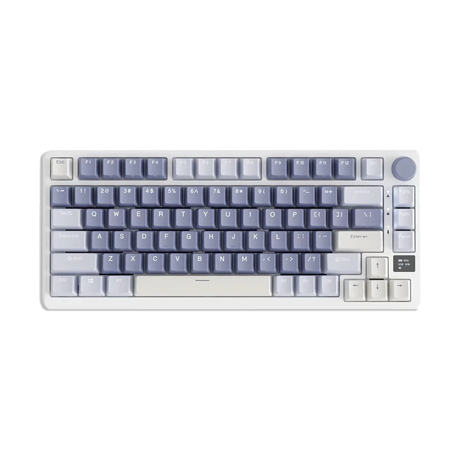 Royal Kludge RK M75 Tri Mode RGB Hot Swap (Silver Switch) Ocean Blue Mechanical Gaming Keyboard