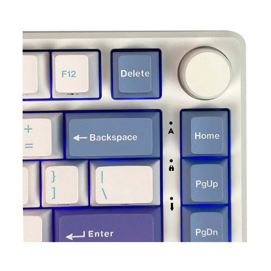 Royal Kludge RK M75 Tri Mode RGB Hot Swap (Silver Switch) Taro Milk Mechanical Gaming Keyboard