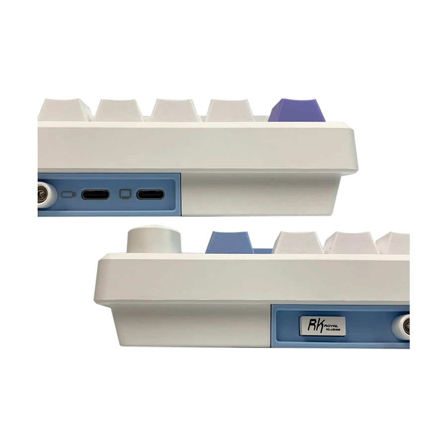 Royal Kludge RK M75 Tri Mode RGB Hot Swap (Silver Switch) Taro Milk Mechanical Gaming Keyboard