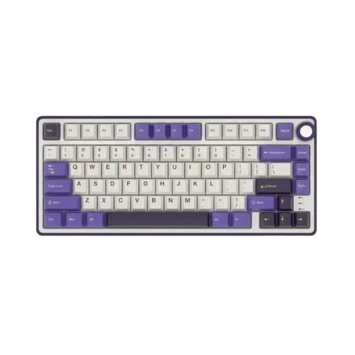 Royal Kludge RK R75 RGB Hot-Swappable Mechanical Keyboard Silver Switch(Blackberry)