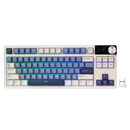 Royal Kludge RK S85 Tri Mode RGB Hot swap (Cloud Switch) Horizon Blue Mechanical Gaming Keyboard