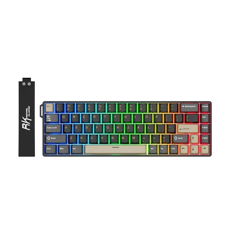 Royal Kludge RK68 HE RGB Wired Hot Swap (Mint Switch) Phantom Mechanical Gaming Keyboard
