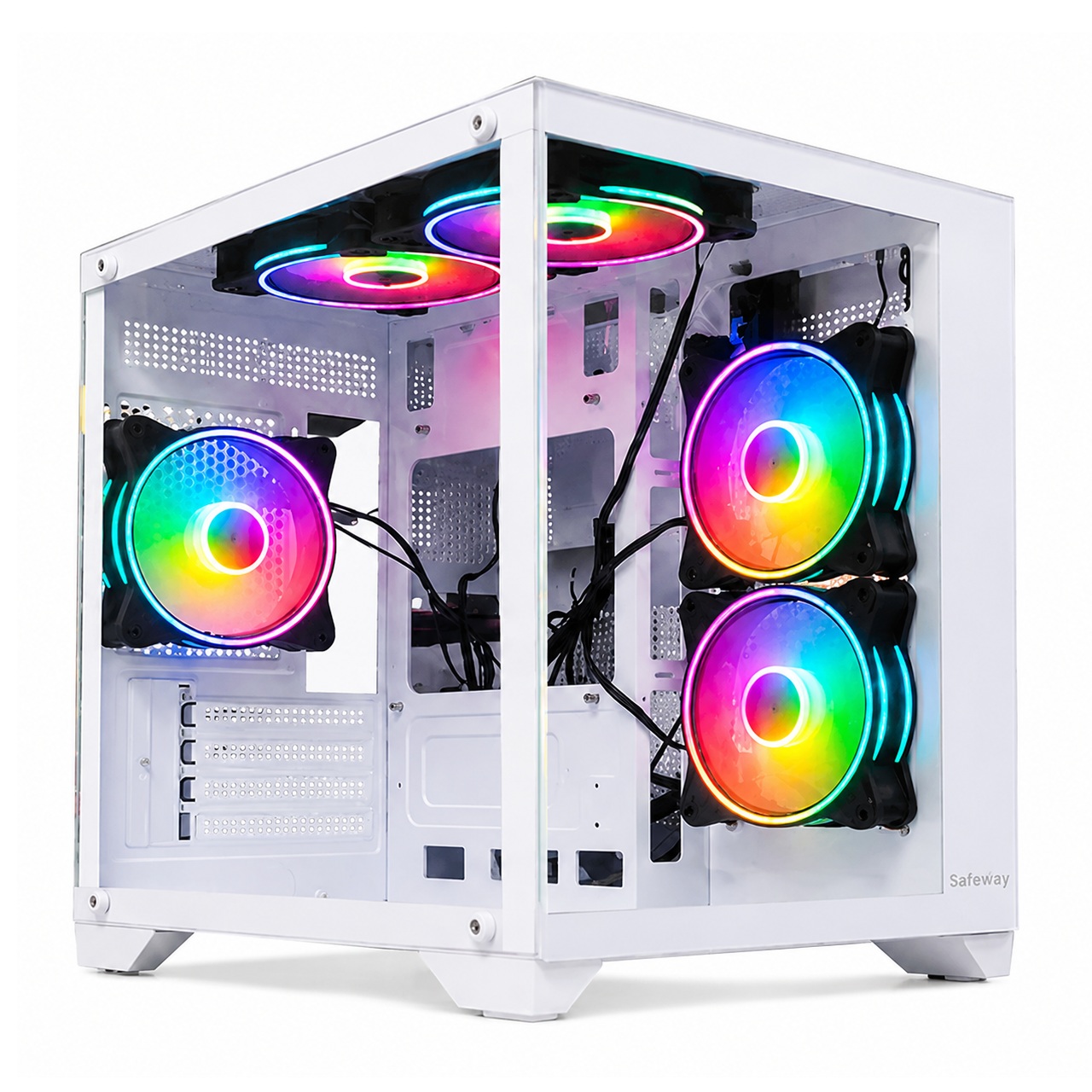 Safeway Seaview White ARGB Mid Tower Gaming Casing