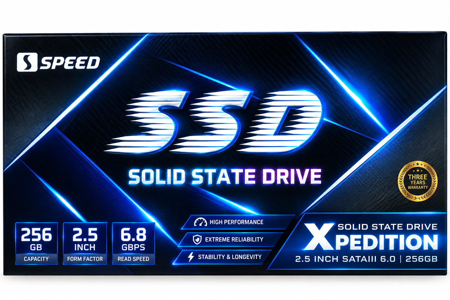 SPEED Xpedition 256GB 2.5 Inch SATA III Internal SSD