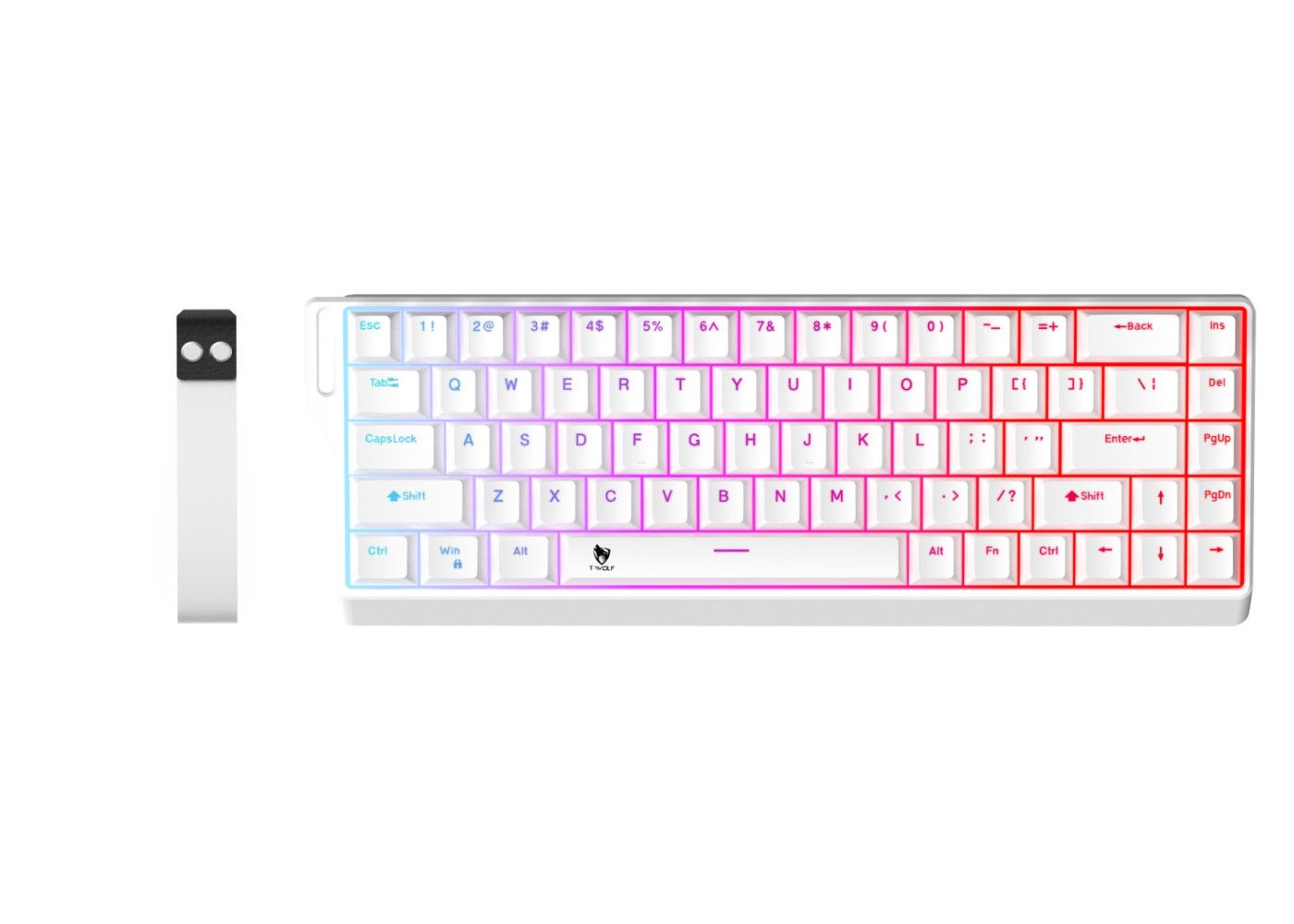 T-Wolf K68 Tri-Mode RGB Shine-through Mechanical Keyboard