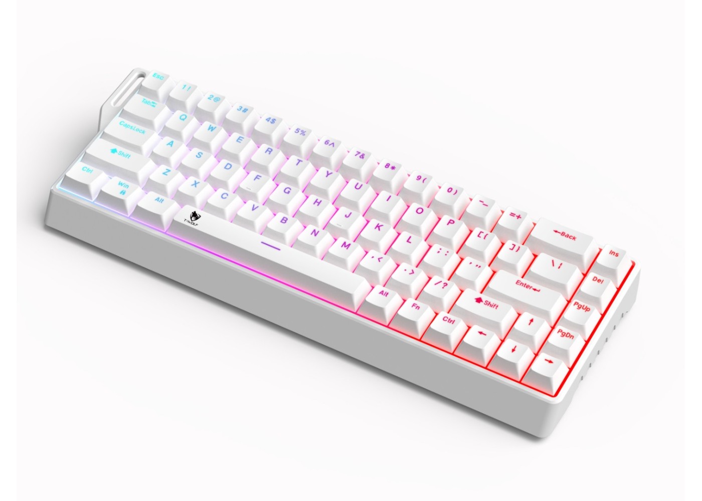 T-Wolf K68 Tri-Mode RGB Shine-through Mechanical Keyboard