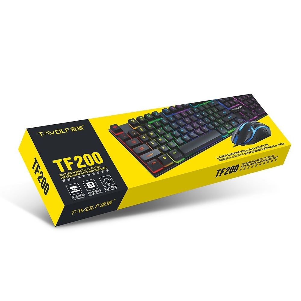 T-WOLF TF200 Gaming Keyboard Mouse Combo