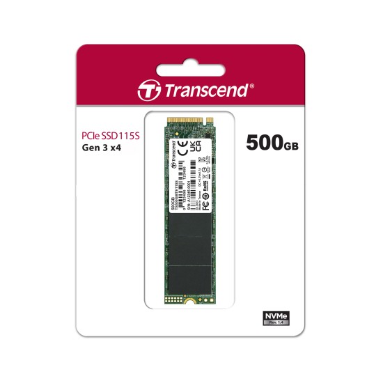 Transcend 115S 500GB M.2 2280 PCIe Gen3x4 Internal NVMe SSD