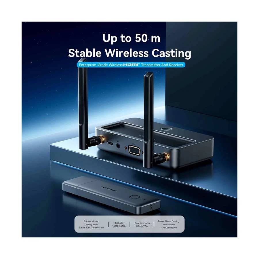 Vention ADTH0 Enterprise Grade Wireless HDMI Transmitter and Receiver