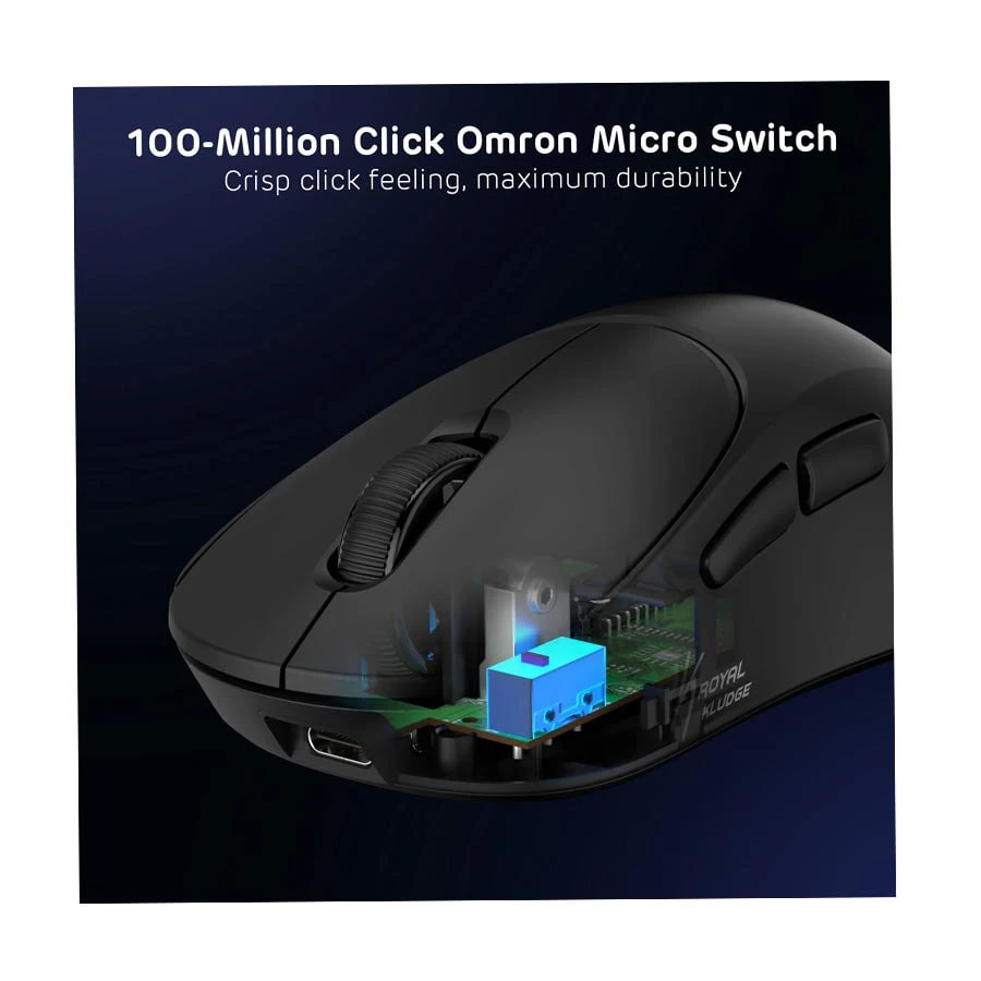 Royal Kludge RK MG5 Tri-Mode Wireless Dark Night Gaming Mouse